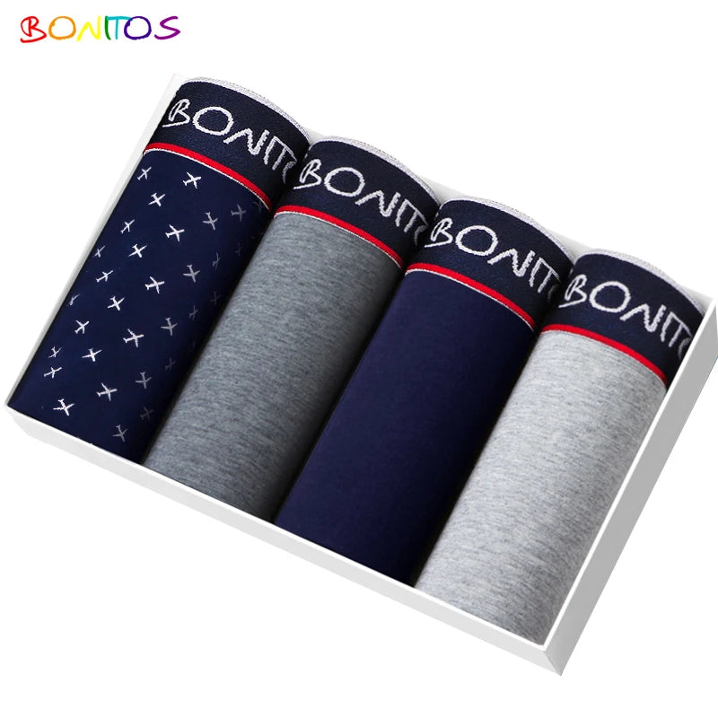 4pcs Boxer Shorts Men's Panties Homme Underpants Boxershorts