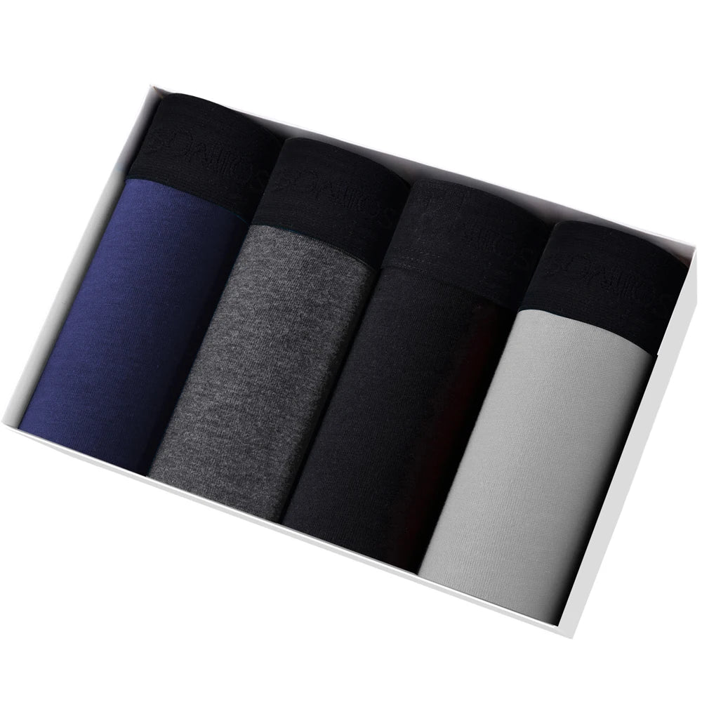 4pcs Boxer Shorts Men's Panties Homme Underpants Boxershorts