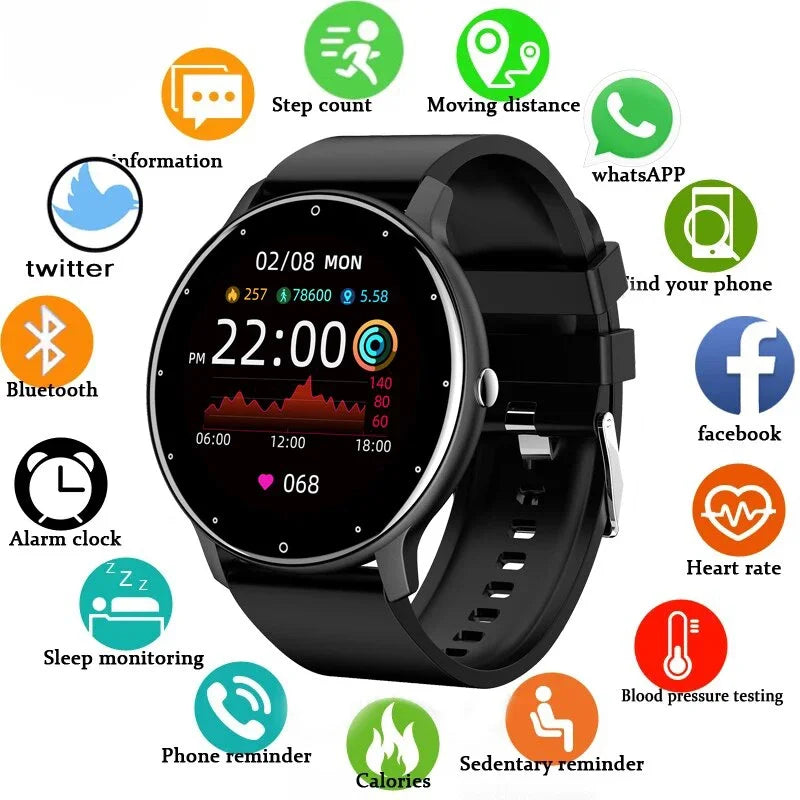 2025 New Smart Watch for Women and Men Full Touch Screen Bluetooth 5.2 Call Waterproof Watches Sports Fitness Tracker Factory