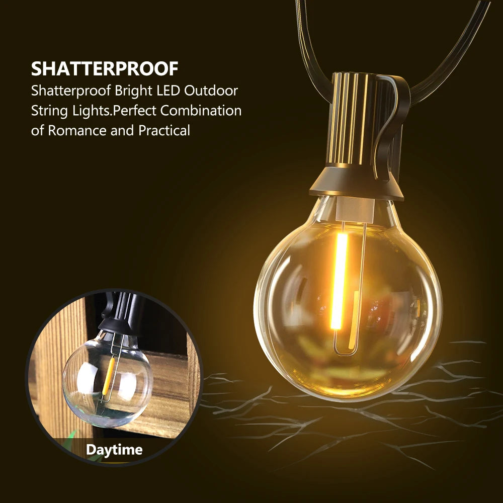 30M LED Lamp Globe String Lights Outdoor