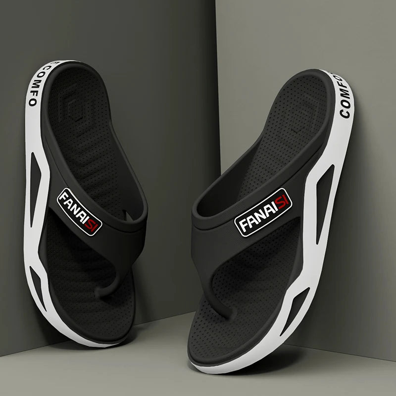 Summer Fashion Men's Slippers Outdoor Sports Flip Flops Hiking Travel Bathing Park Casual Wear, Comfortable Breathable Non-slip