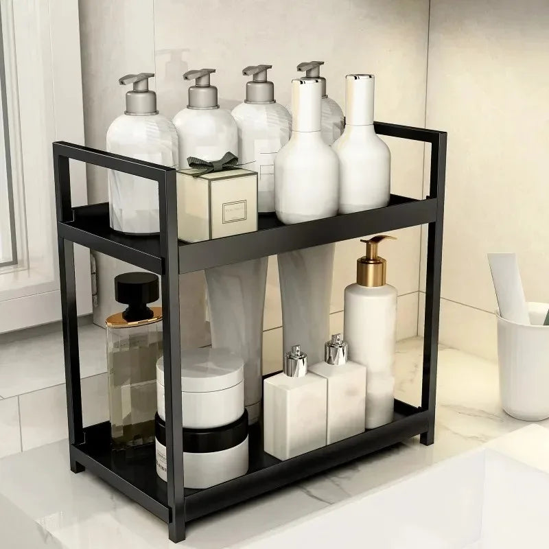 Storage Rack Kitchen Organizer Bathroom Countertop Perfume Cosmetics Shelf Dresser