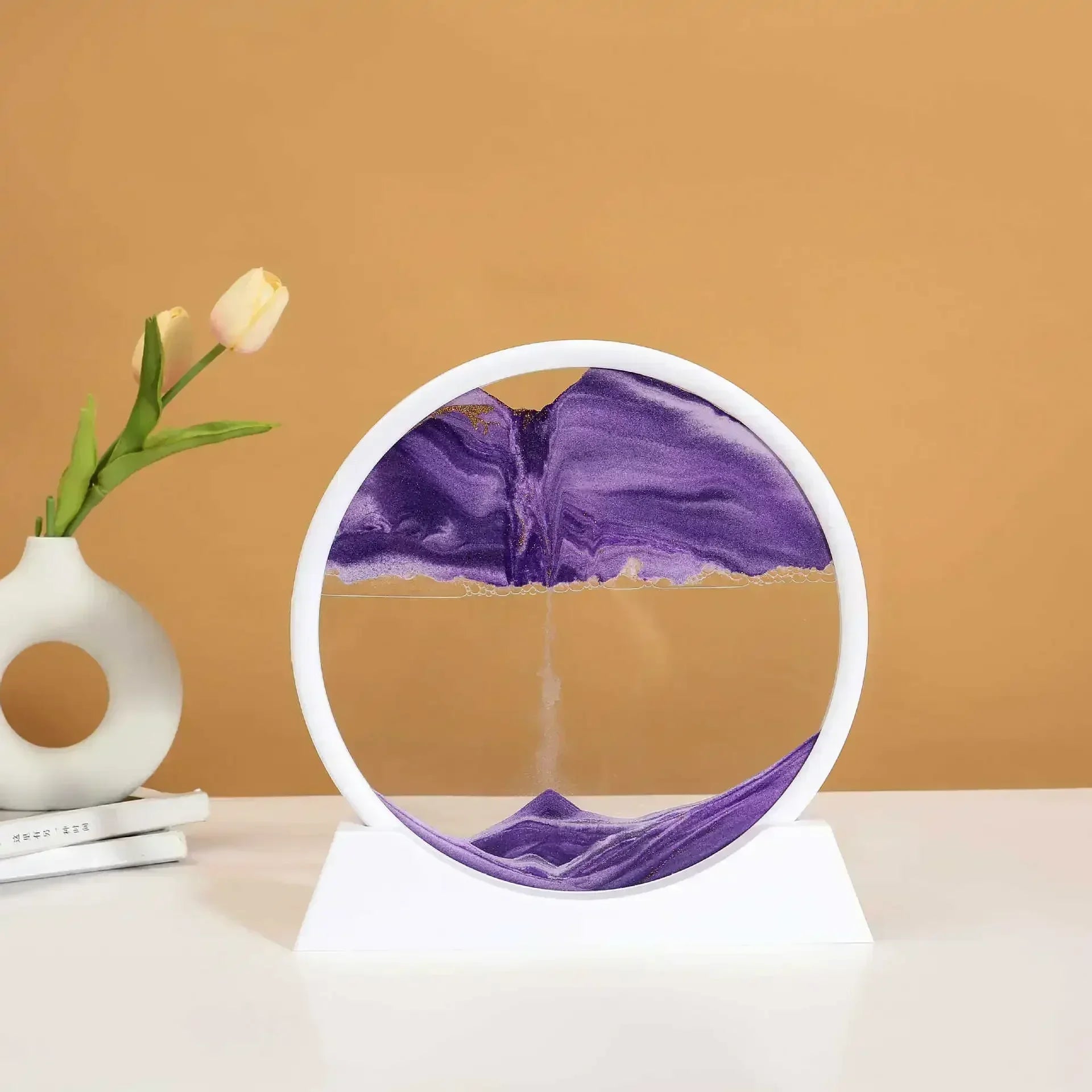 Flowing Sand 3D Dynamic Liquid Hourglass Quicksand Kinetic Sand Painting Office Home Decor Gifts