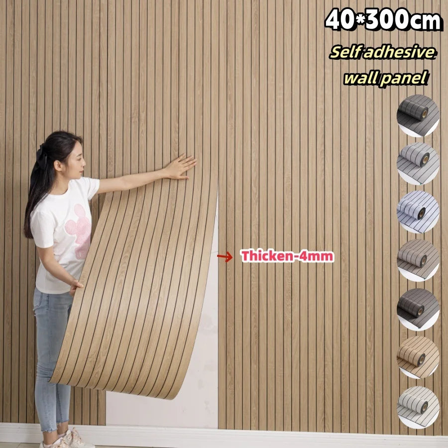 1 Roll 40x300cm Self-Adhesive Wall Panel Sxp Foam Stickers Peel and Stick 3D Premium