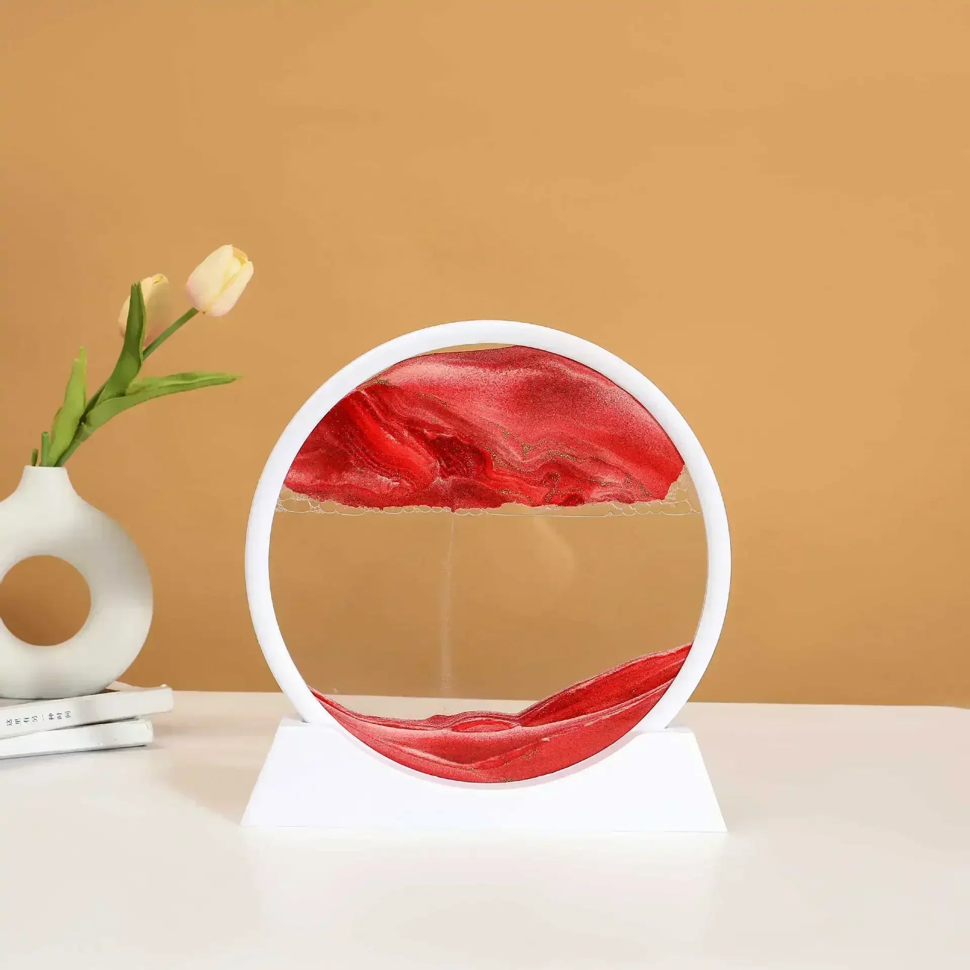 Flowing Sand 3D Dynamic Liquid Hourglass Quicksand Kinetic Sand Painting Office Home Decor Gifts