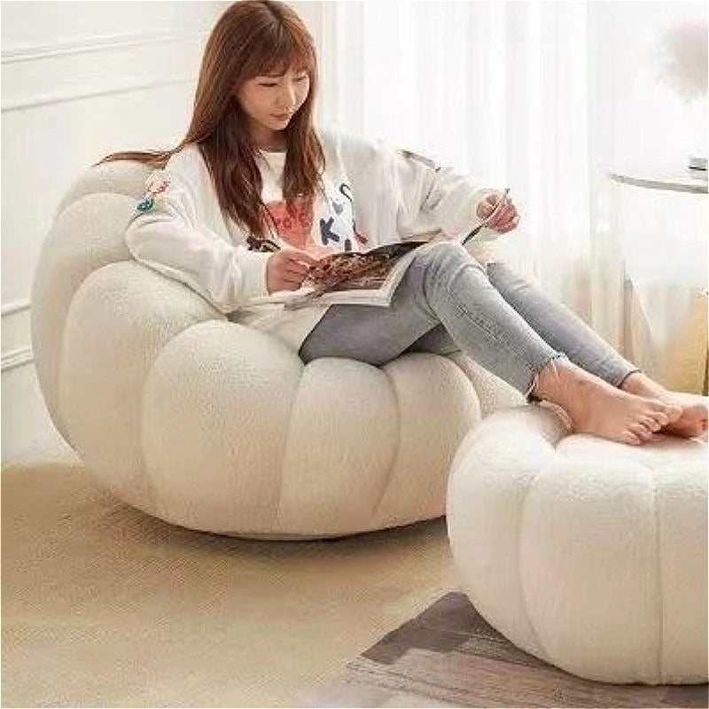 Comfortable Pumpkin Shape Living Room Lazy Sofa Soft Luxury Creative Modern Nordic Bedroom