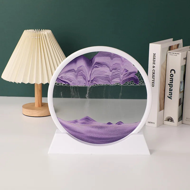 Flowing Sand 3D Dynamic Liquid Hourglass Quicksand Kinetic Sand Painting Office Home Decor Gifts