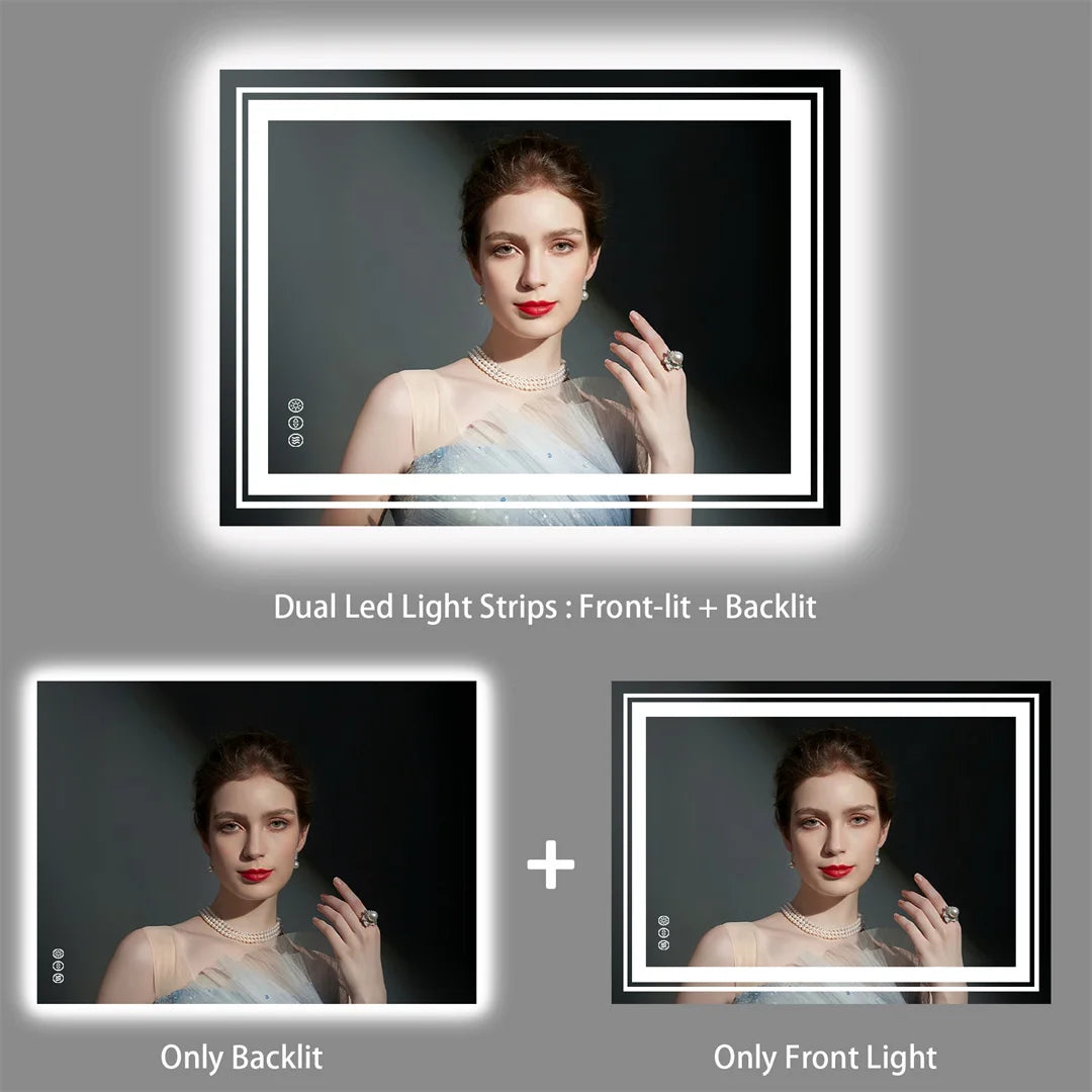 Smart LED Light Dimmable Mirror for Bathroom