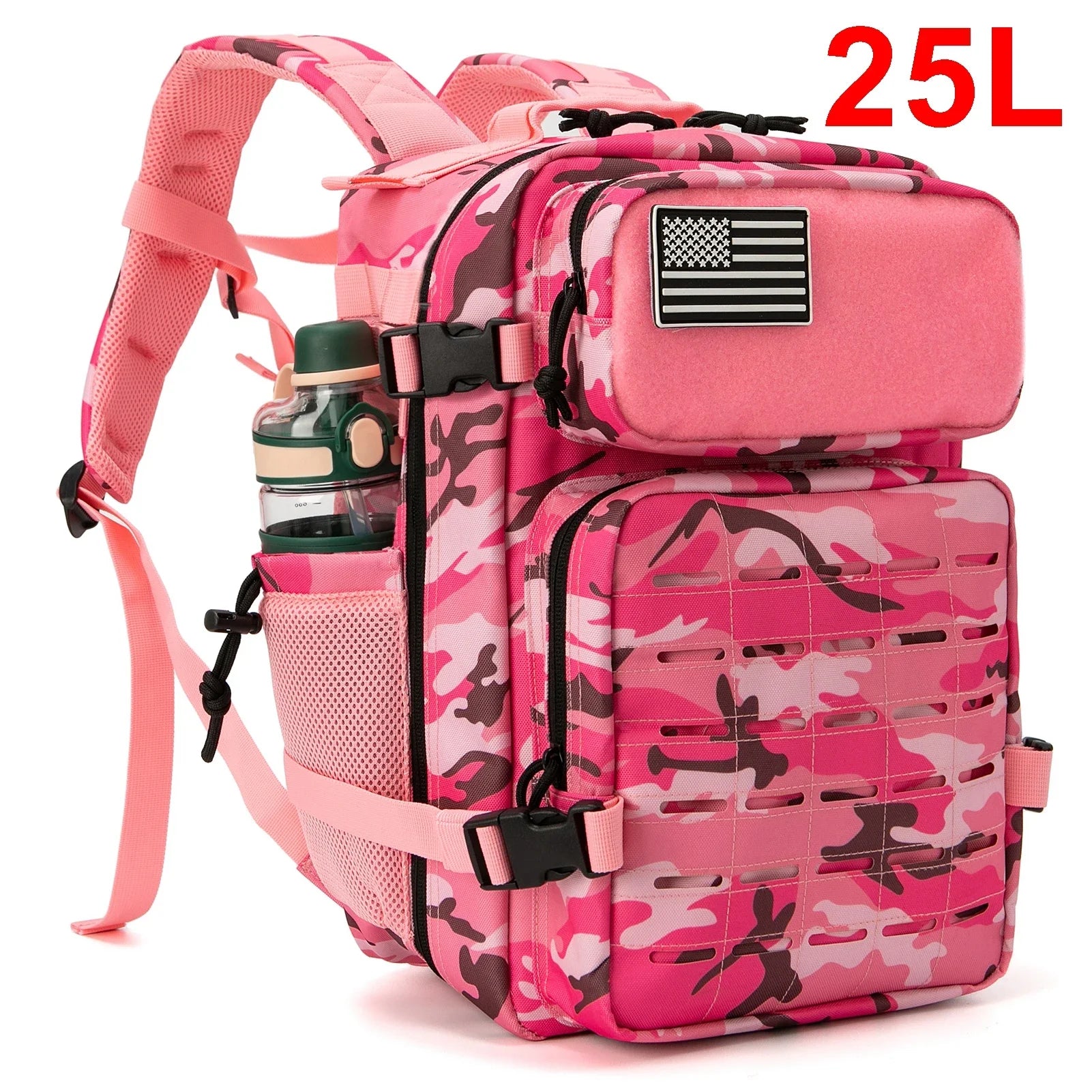Premium 25-45L Tactical Backpack with Bottle Holder
