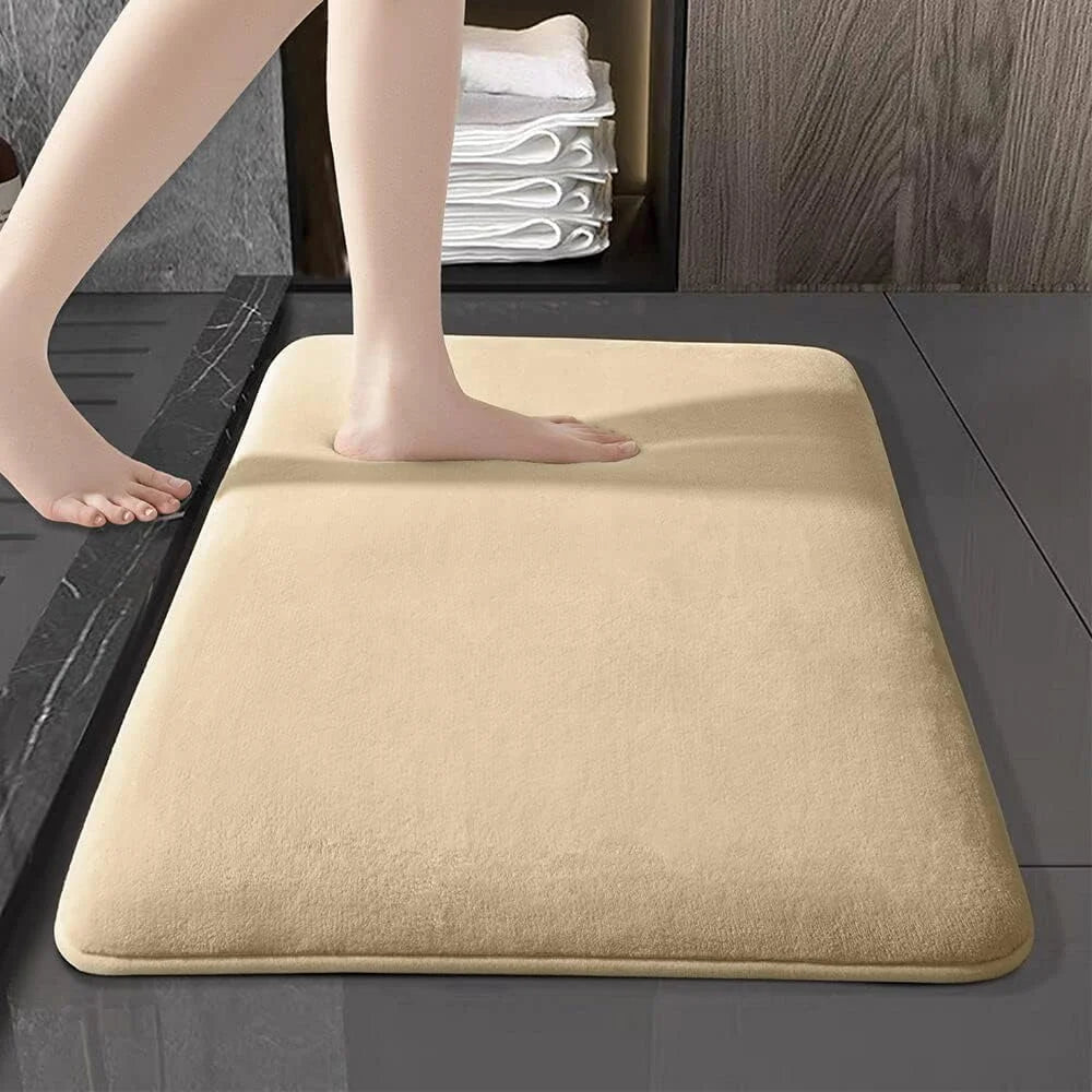 Super absorbent floor mat, bath mat, super anti slip coral velvet bathroom floor mat