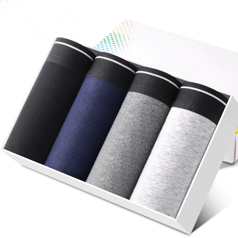 4-Pack Men's Breathable Cotton Boxer Briefs