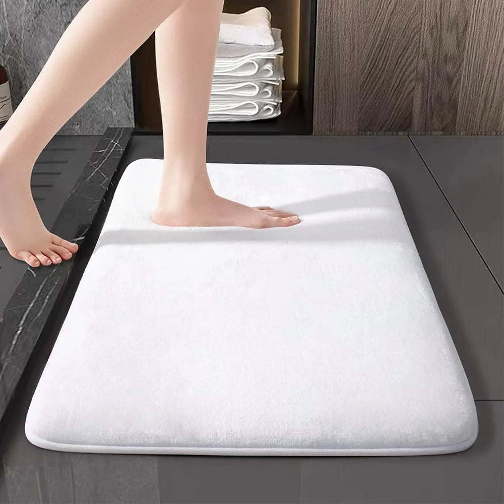 Super absorbent floor mat, bath mat, super anti slip coral velvet bathroom floor mat