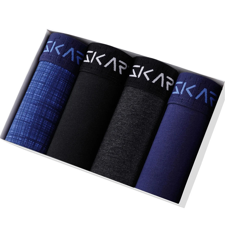 4pcs Boxer Shorts Men's Panties Homme Underpants Boxershorts
