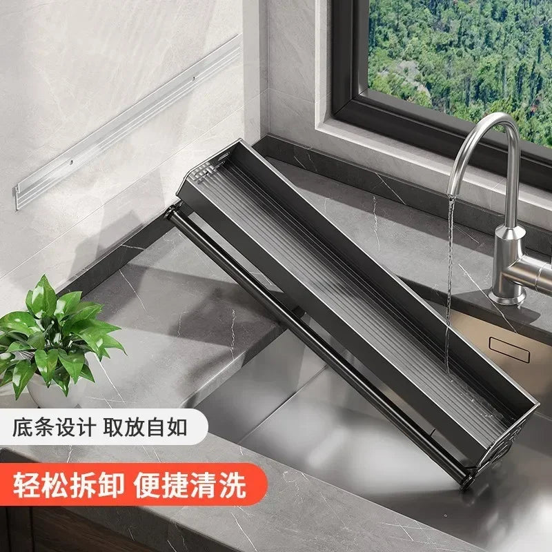 Stylish Wall-Mounted Kitchen Condiment Rack with Storage Box Multifunctional Household Utensil
