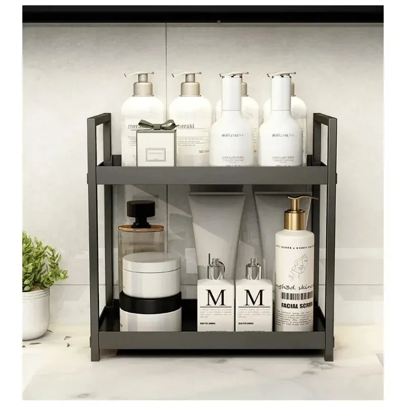 Storage Rack Kitchen Organizer Bathroom Countertop Perfume Cosmetics Shelf Dresser