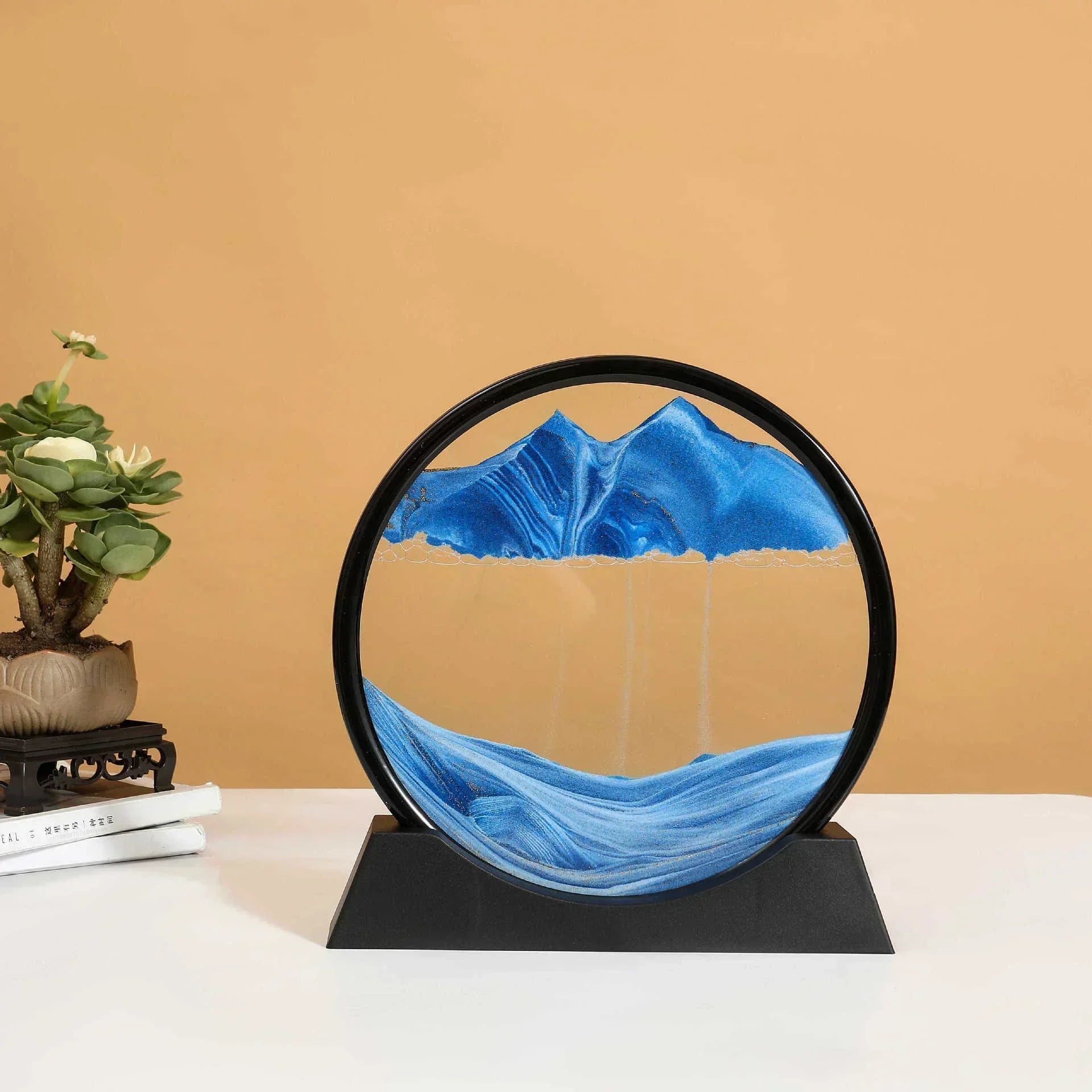 Flowing Sand 3D Dynamic Liquid Hourglass Quicksand Kinetic Sand Painting Office Home Decor Gifts