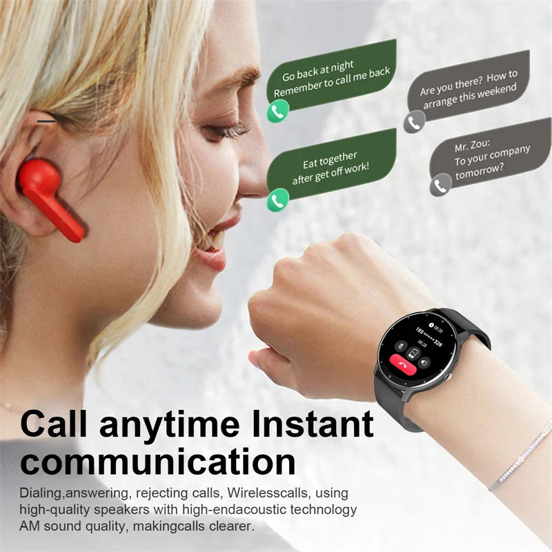 2025 New Smart Watch for Women and Men Full Touch Screen Bluetooth 5.2 Call Waterproof Watches Sports Fitness Tracker Factory