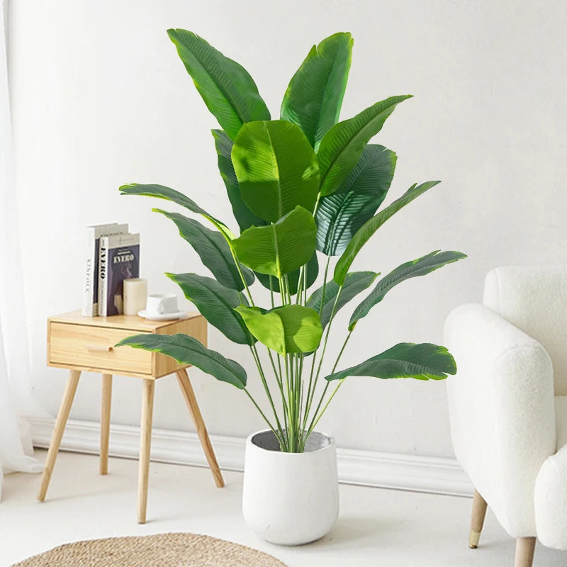 1 Pcs Plants Leaves Real Touch Plastic Monstera For Home Garden Party Decor