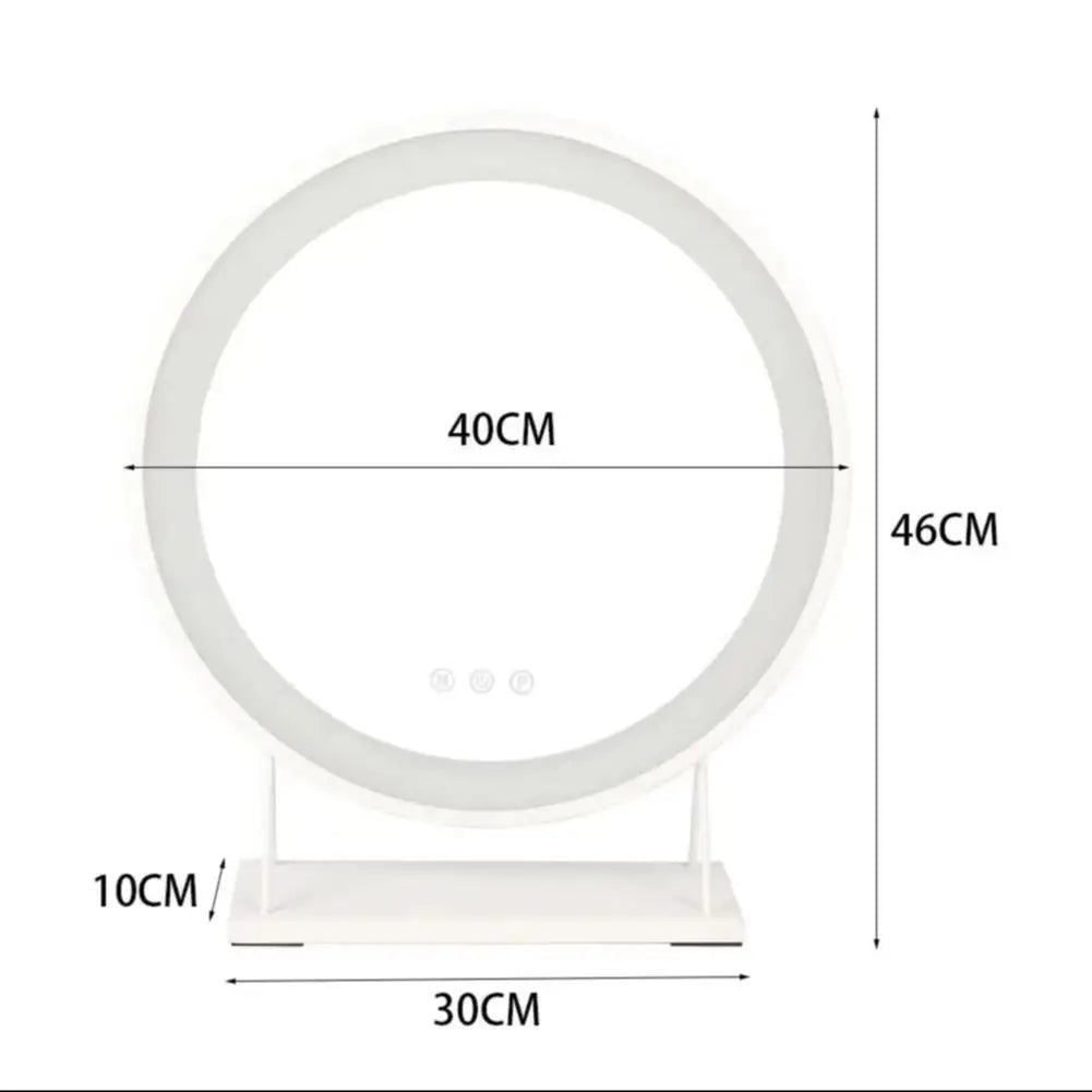 LED Hollywood Makeup Mirror Touch Dimmable 3 Colours Lighting