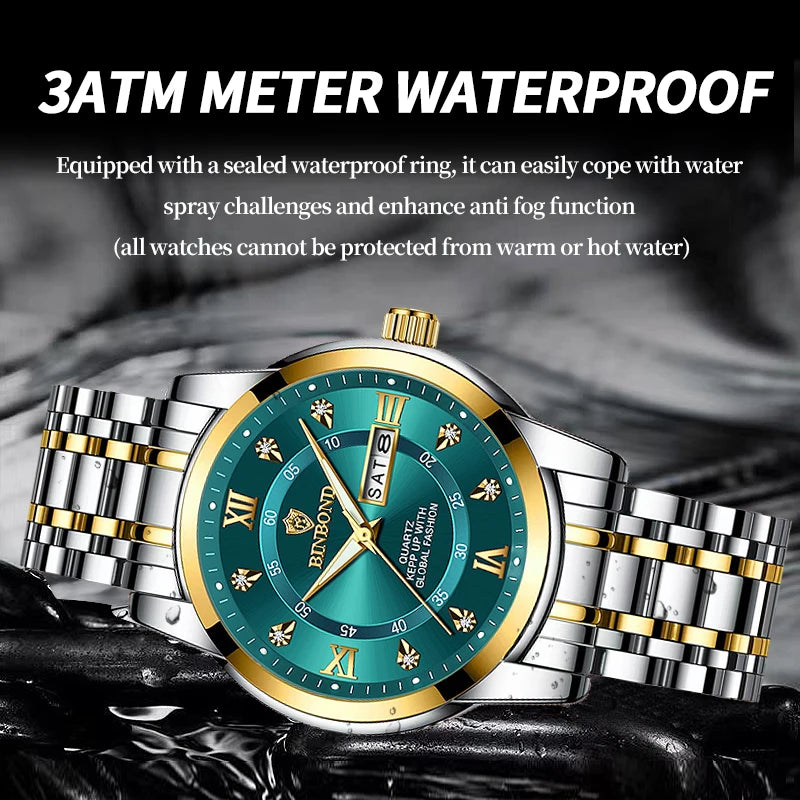2025 Brand Luxury Fashion Diver Watch Men 30ATM Waterproof Date Clock Sport Mens