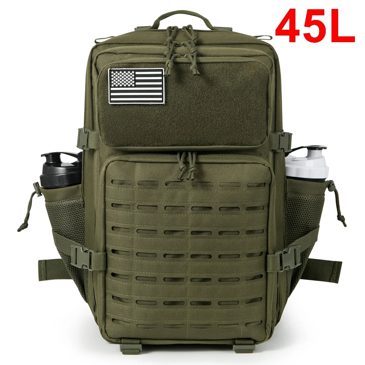 Premium 25-45L Tactical Backpack with Bottle Holder