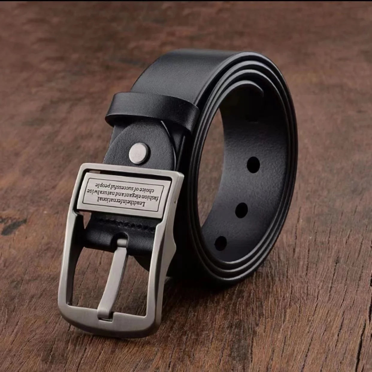 New Leather Cowhide Men's Belt Fashion Metal Alloy Business Casual Waist Male Strap Brand