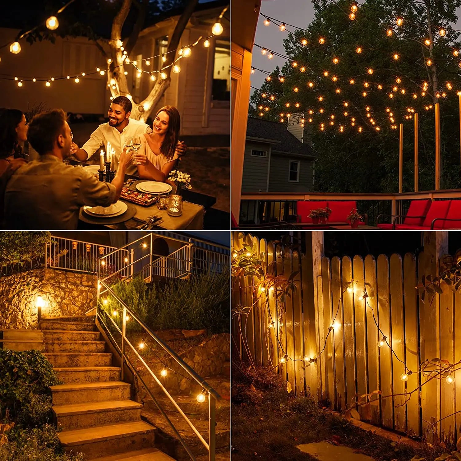 30M LED Lamp Globe String Lights Outdoor