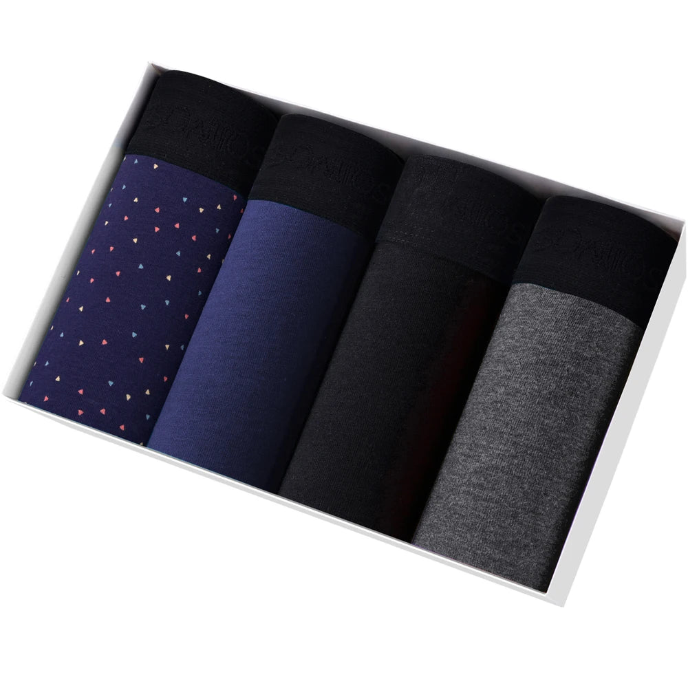 4pcs Boxer Shorts Men's Panties Homme Underpants Boxershorts