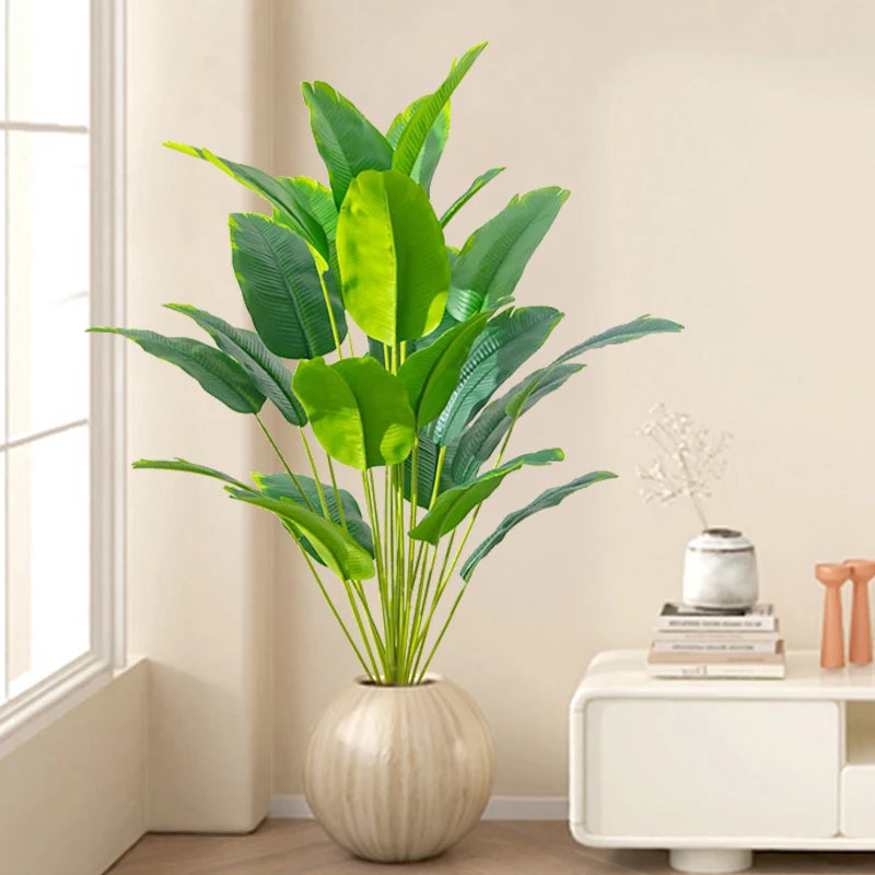 1 Pcs Plants Leaves Real Touch Plastic Monstera For Home Garden Party Decor