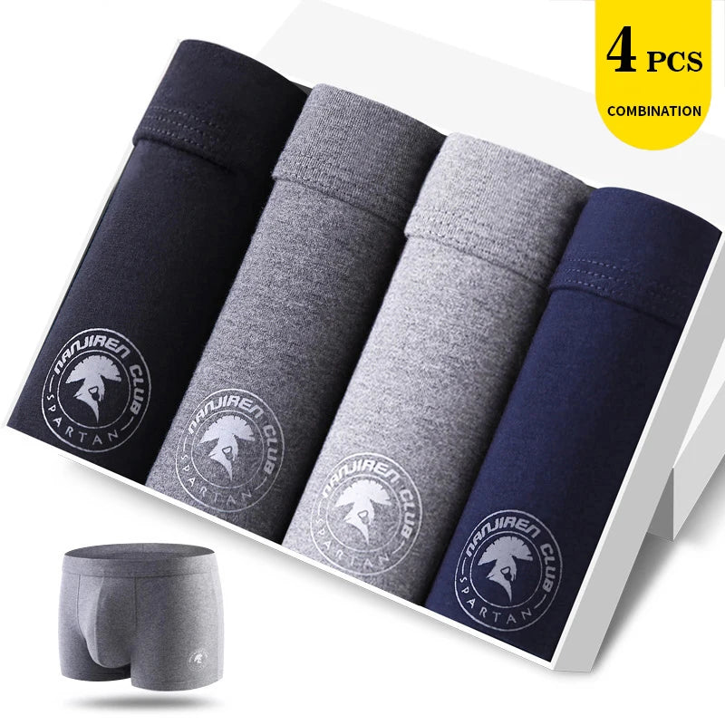 4-Pack Men's Breathable Cotton Boxer Briefs