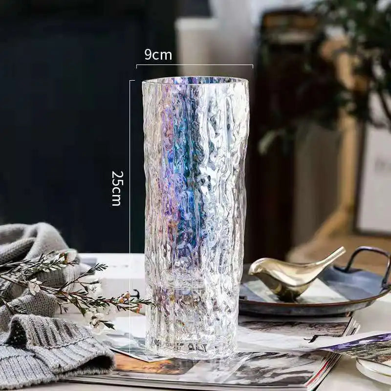Iridescent Creative Nordic glass vase hydroponic flowers tree pattern living room decorative decoration arrangement