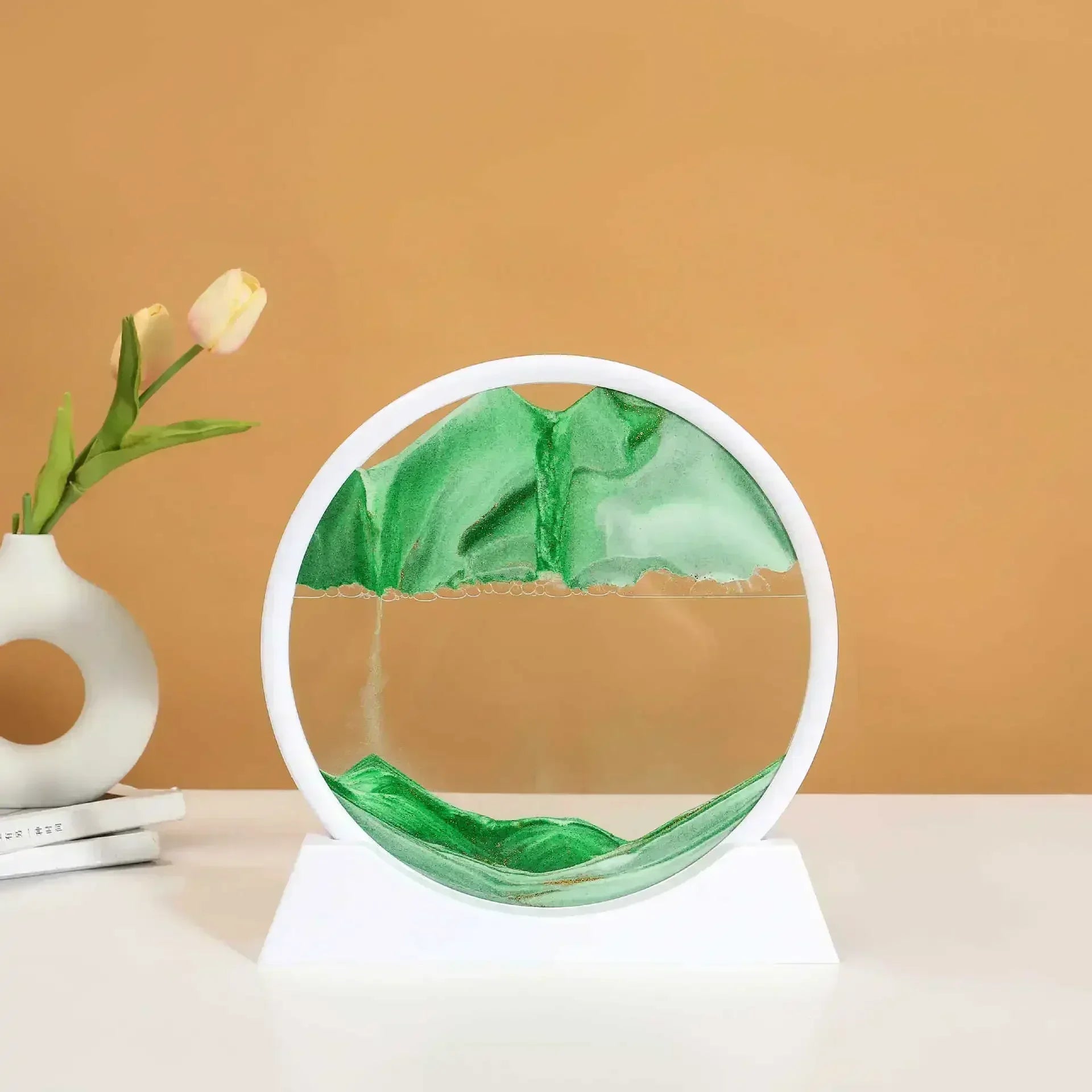Flowing Sand 3D Dynamic Liquid Hourglass Quicksand Kinetic Sand Painting Office Home Decor Gifts