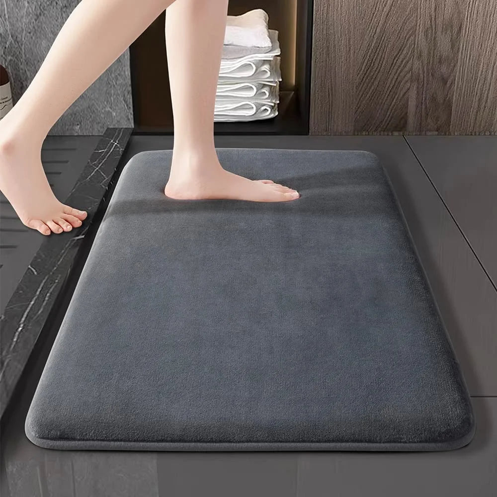Super absorbent floor mat, bath mat, super anti slip coral velvet bathroom floor mat