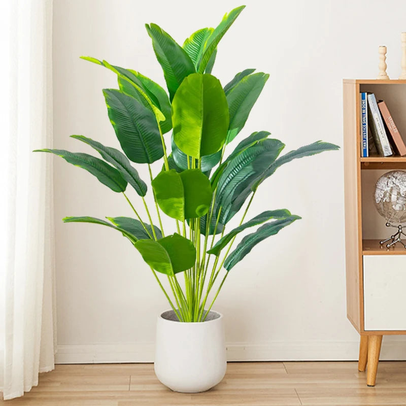 1 Pcs Plants Leaves Real Touch Plastic Monstera For Home Garden Party Decor