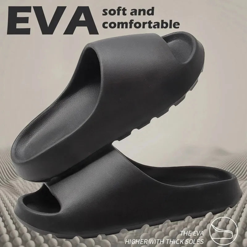 Summer Fashion Soft Bottom Beach Men Slippers Women's Sandals  EVA Slides