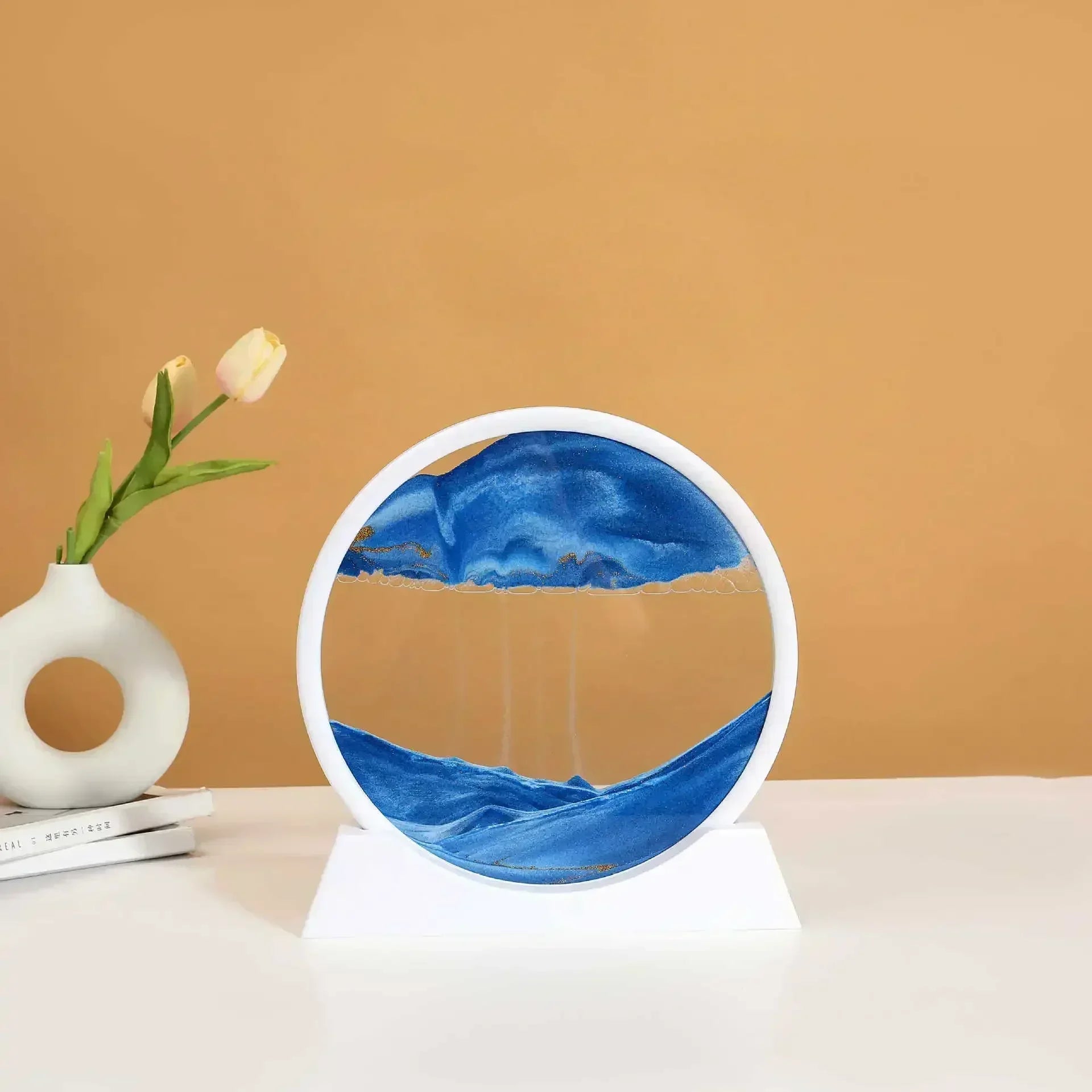Flowing Sand 3D Dynamic Liquid Hourglass Quicksand Kinetic Sand Painting Office Home Decor Gifts