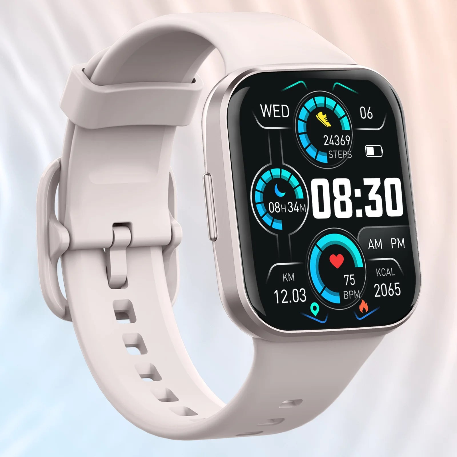 Nerunsa Smart Watch, 1.69" HD Touch Screen Fitness Watch, 25 Sports Modes Fitness Tracker, IP68 Waterproof Smartwatch