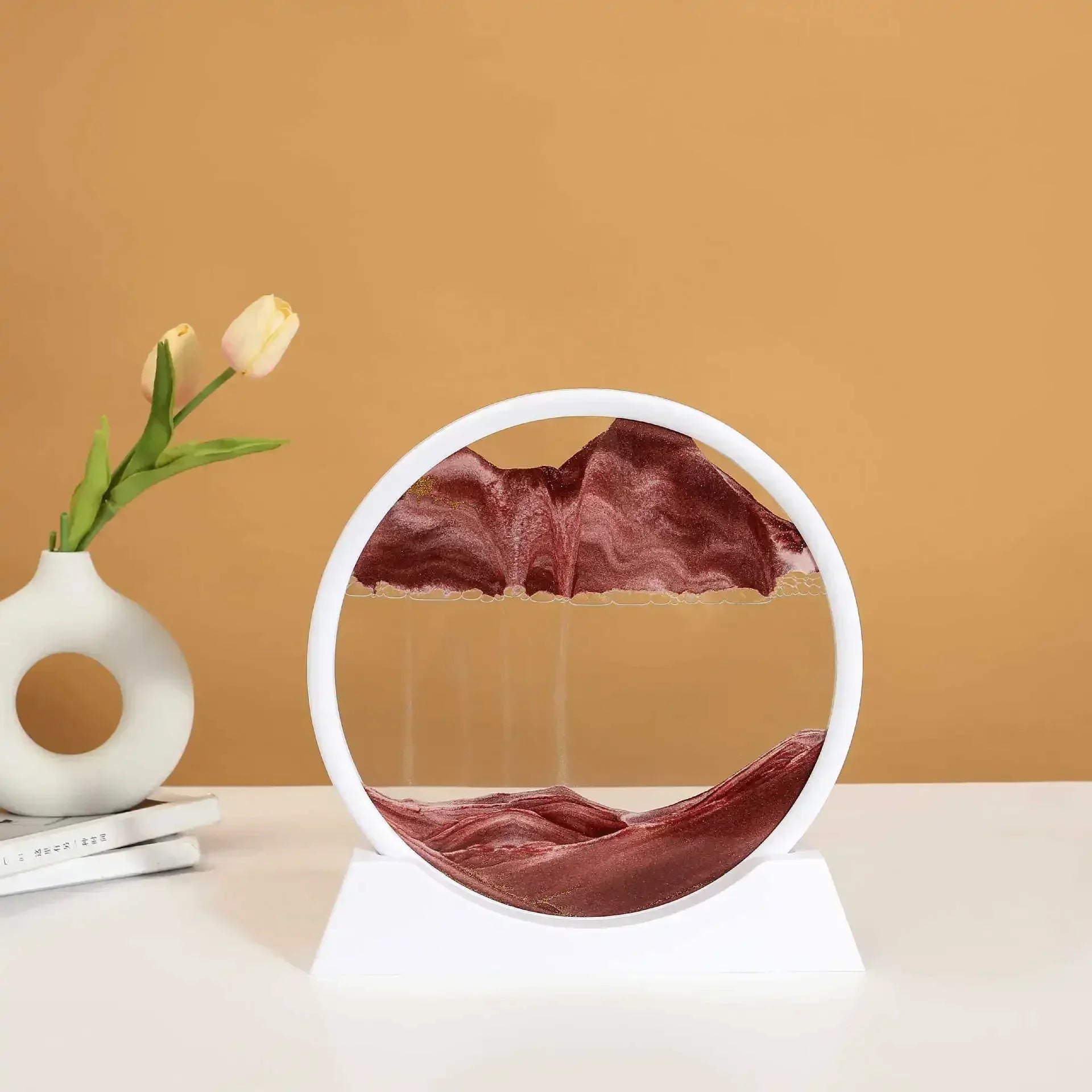 Flowing Sand 3D Dynamic Liquid Hourglass Quicksand Kinetic Sand Painting Office Home Decor Gifts
