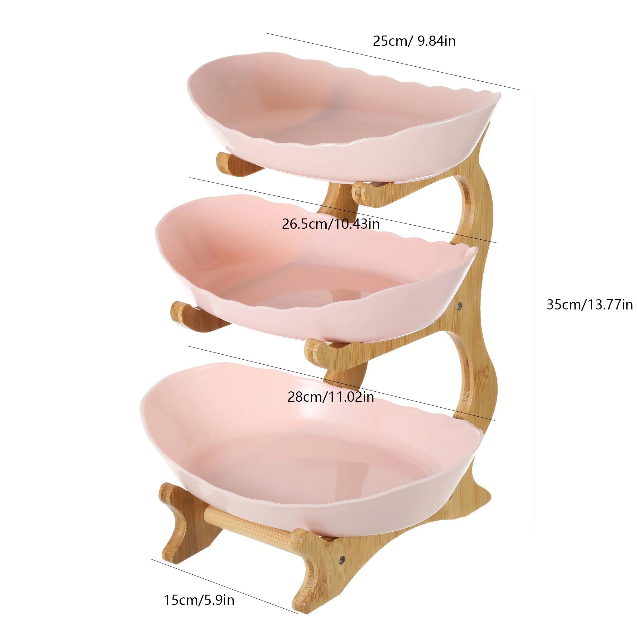 Layer Fruit Plate Home Living Room Plastic Snack Dish Creative Modern Dried Fruit Basket Candy Dish Cake Stand Salad Bowl