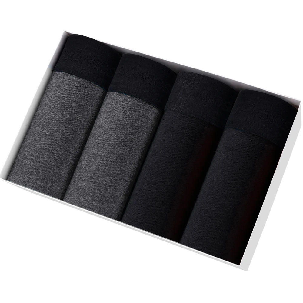 4pcs Boxer Shorts Men's Panties Homme Underpants Boxershorts