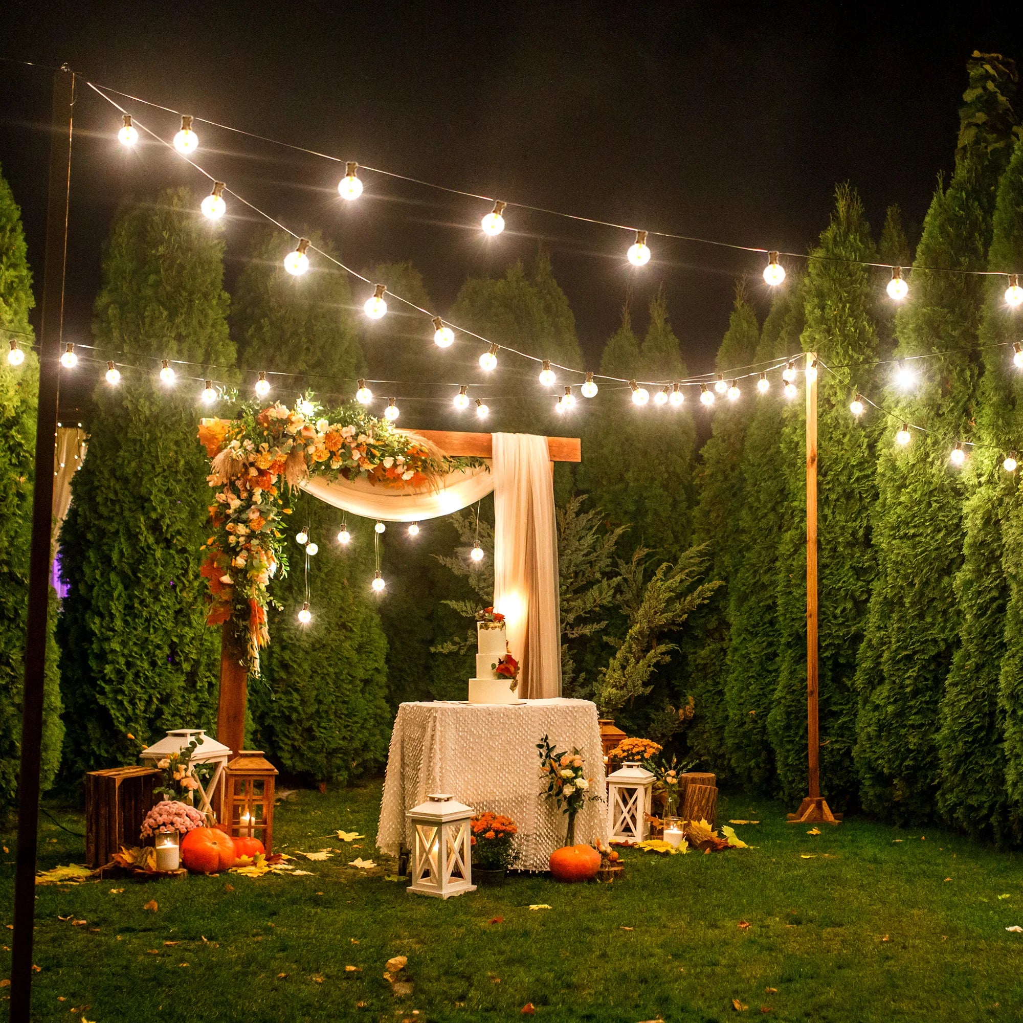 30M LED Lamp Globe String Lights Outdoor