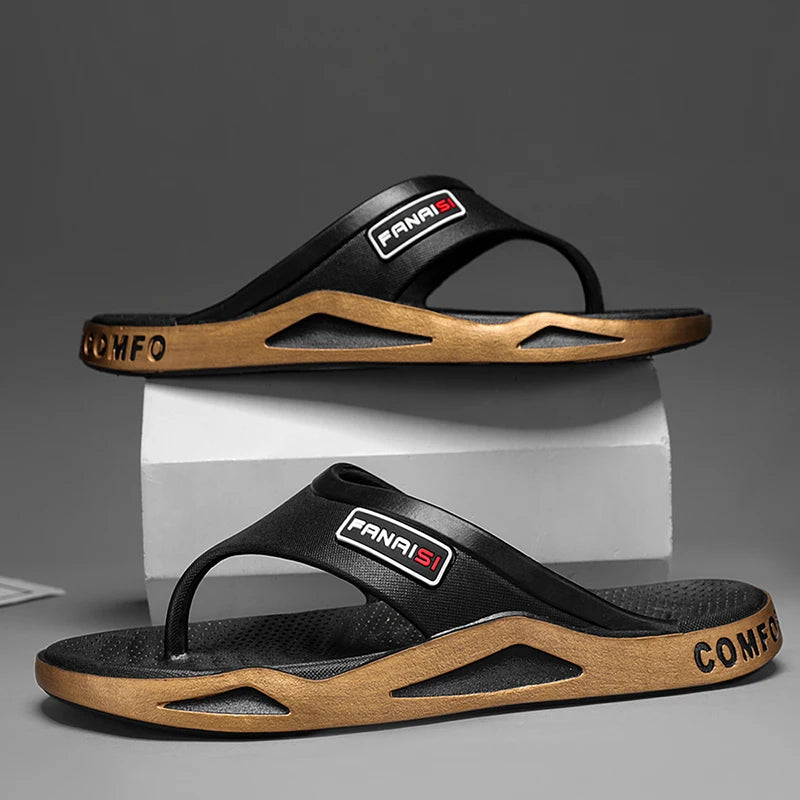 Summer Fashion Men's Slippers Outdoor Sports Flip Flops Hiking Travel Bathing Park Casual Wear, Comfortable Breathable Non-slip