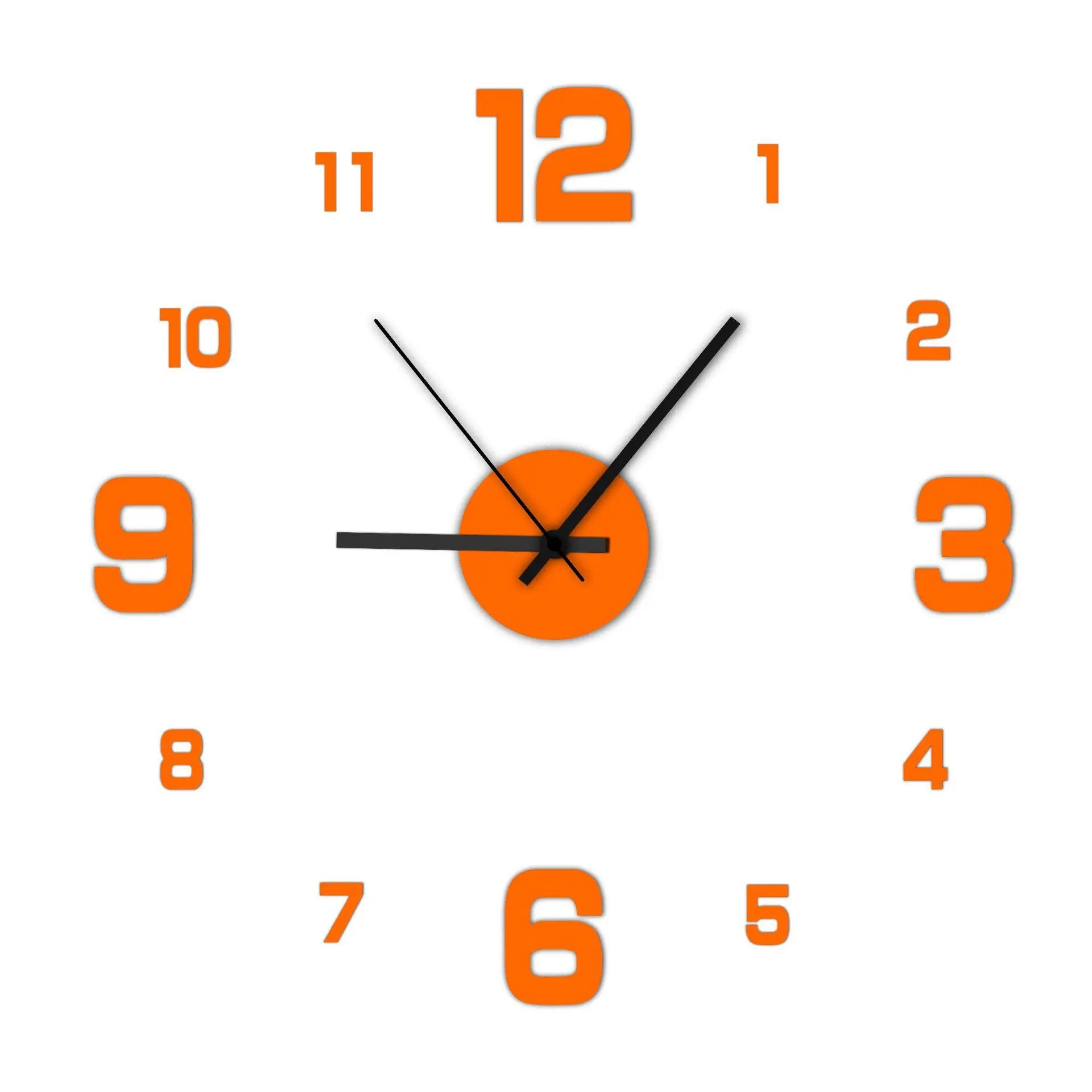 Creative Frameless DIY Wall Clock, Silent Clock Living Room Office Wall Decoration