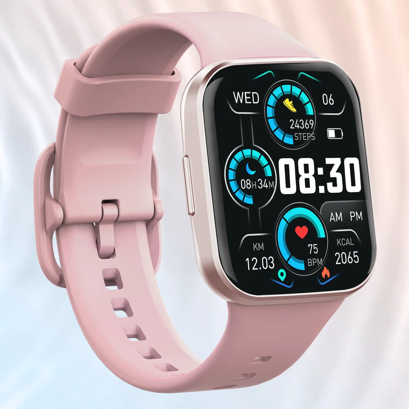 Nerunsa Smart Watch, 1.69" HD Touch Screen Fitness Watch, 25 Sports Modes Fitness Tracker, IP68 Waterproof Smartwatch