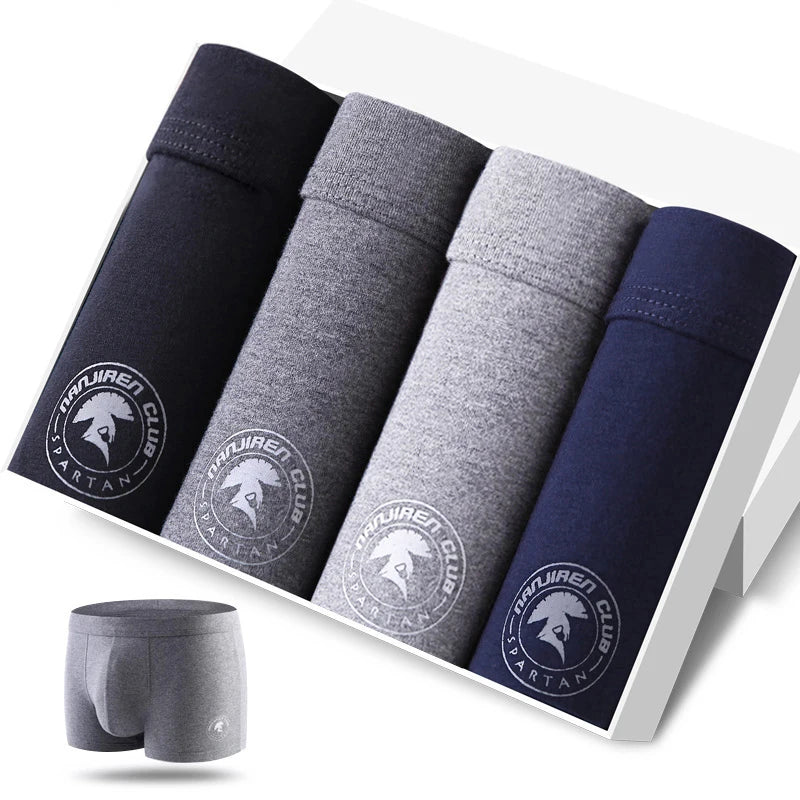 4-Pack Men's Breathable Cotton Boxer Briefs