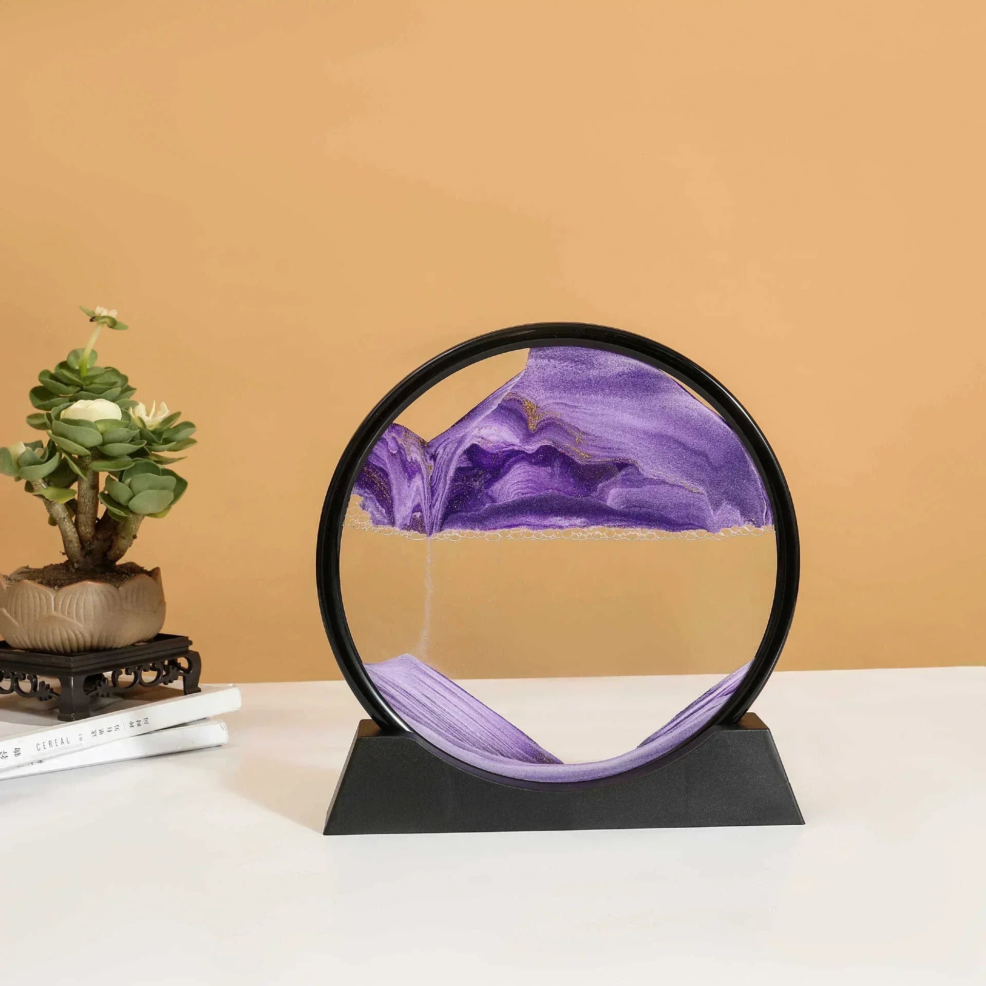 Flowing Sand 3D Dynamic Liquid Hourglass Quicksand Kinetic Sand Painting Office Home Decor Gifts