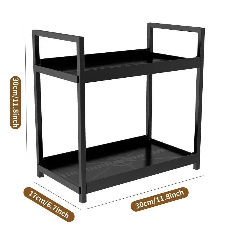 Storage Rack Kitchen Organizer Bathroom Countertop Perfume Cosmetics Shelf Dresser