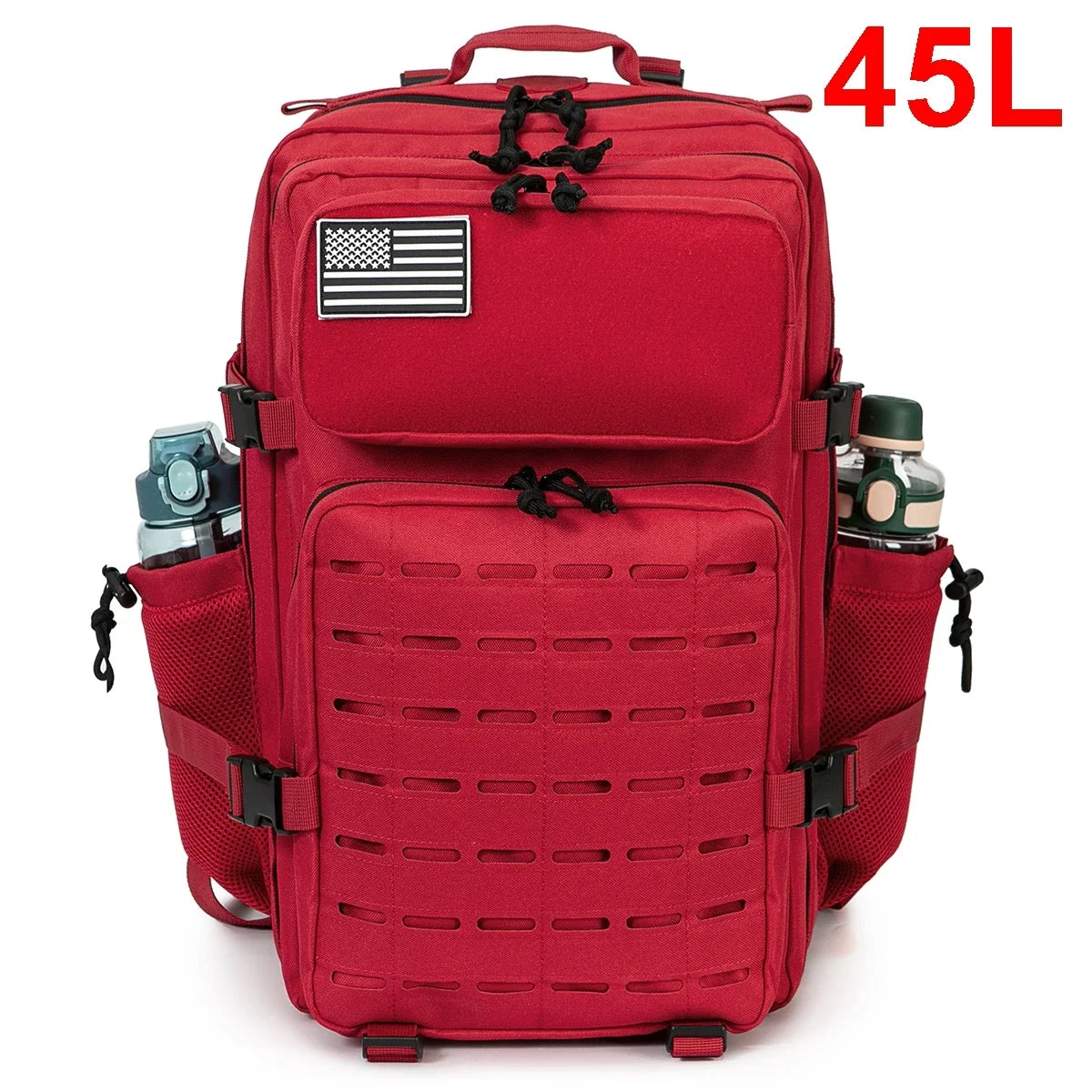 Premium 25-45L Tactical Backpack with Bottle Holder