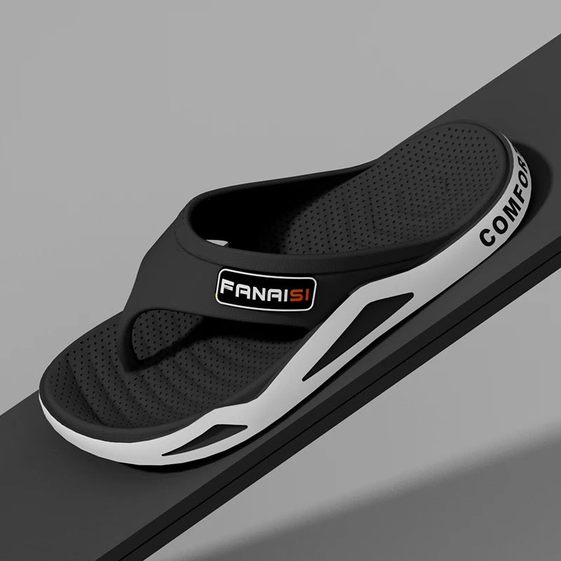 Summer Fashion Men's Slippers Outdoor Sports Flip Flops Hiking Travel Bathing Park Casual Wear, Comfortable Breathable Non-slip