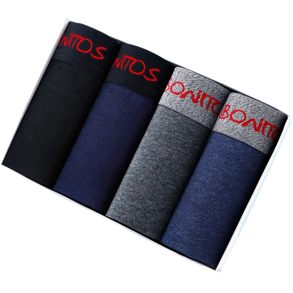 4pcs Boxer Shorts Men's Panties Homme Underpants Boxershorts
